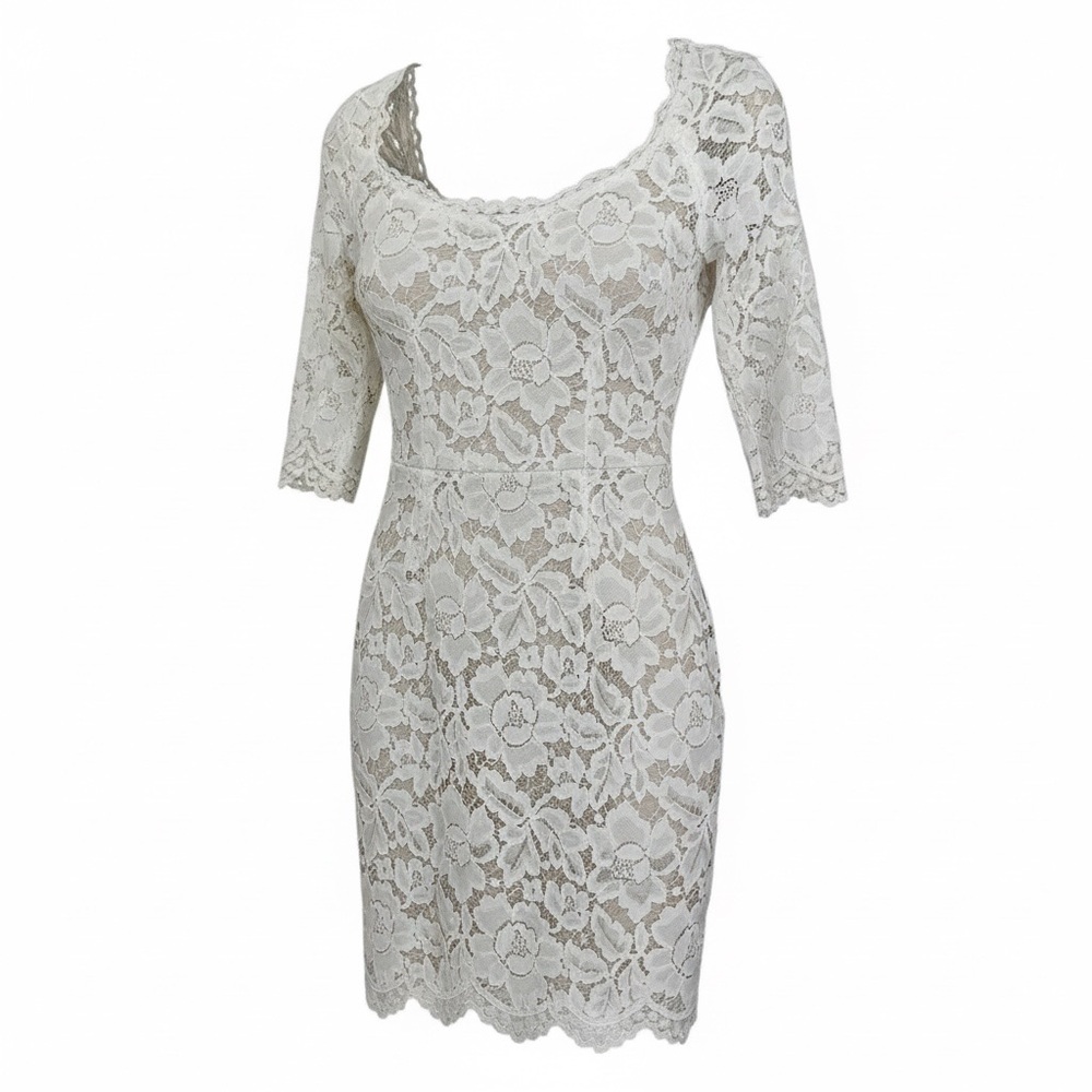 Imperial Women's Cream Lace Midi Dress Sz Small